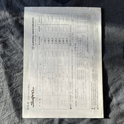 (RARE) Toyota Supra 80 Catalog