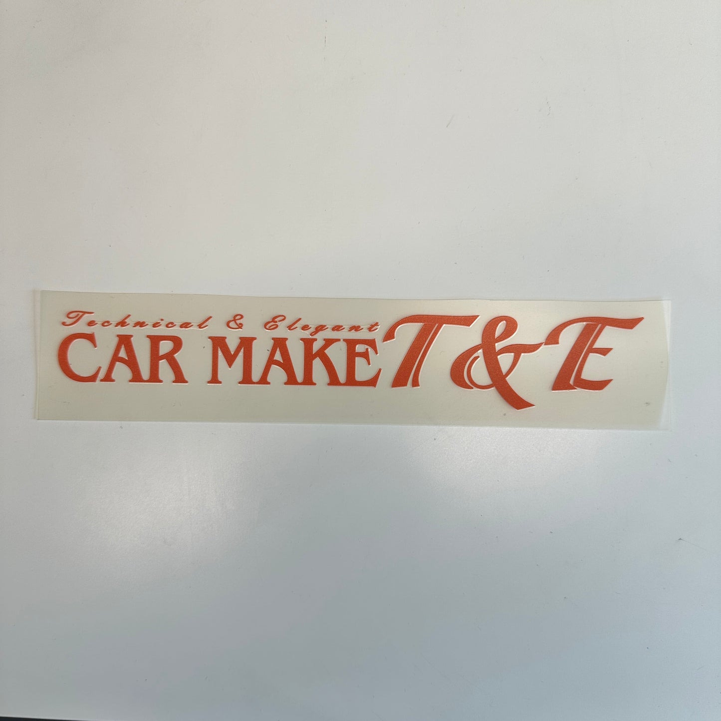 T&E Car Make Performance Vinyl Sticker