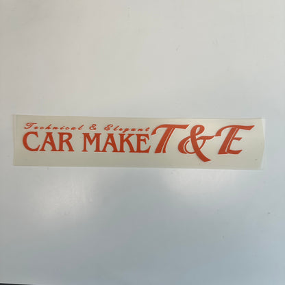 T&E Car Make Performance Vinyl Sticker