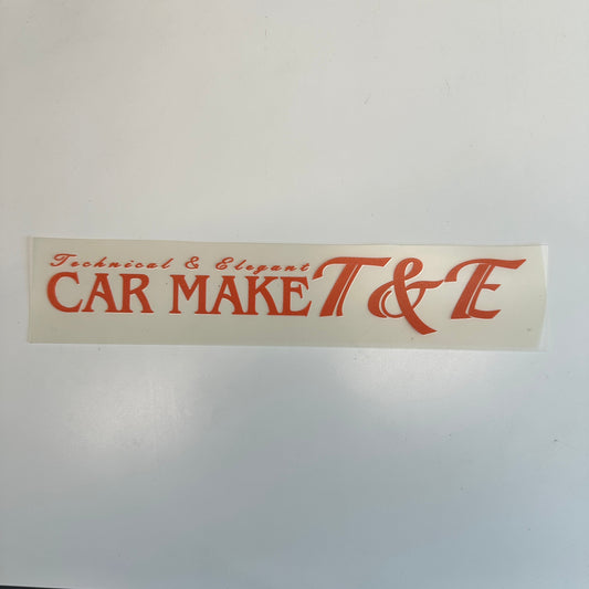 T&E Car Make Performance Vinyl Sticker